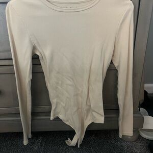 Cream Long Sleeve Women's Bodysuit